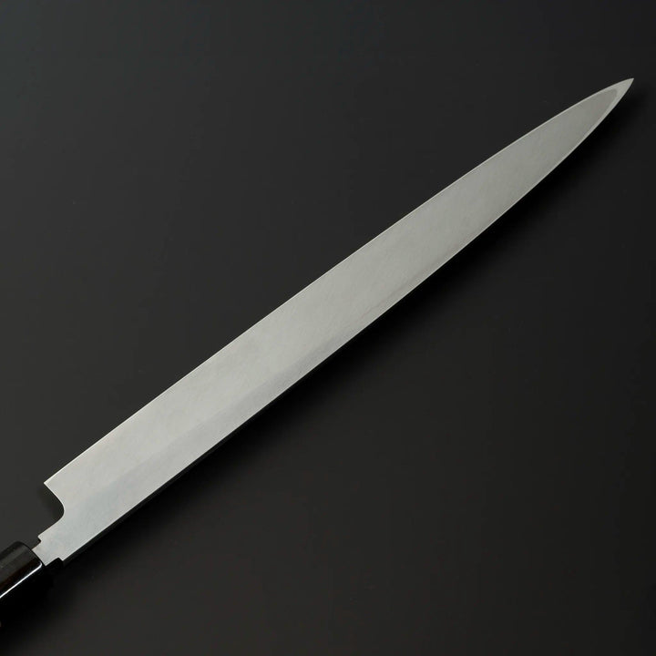 Masamoto KS Series Honkasumi White Steel No.2 Yanagiba Sashimi Knife Blade Back View