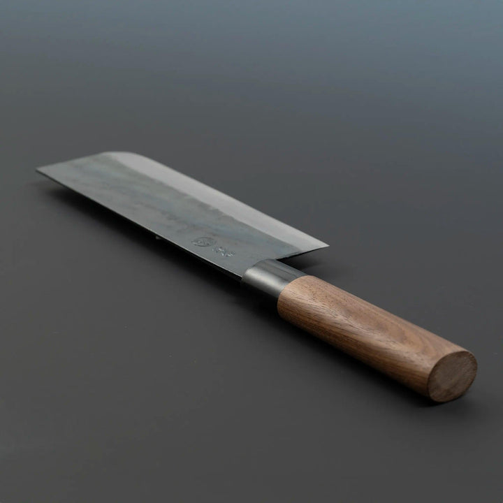 Motokane Blue Steel No.1 Nakiri Knife 165mm Handle View