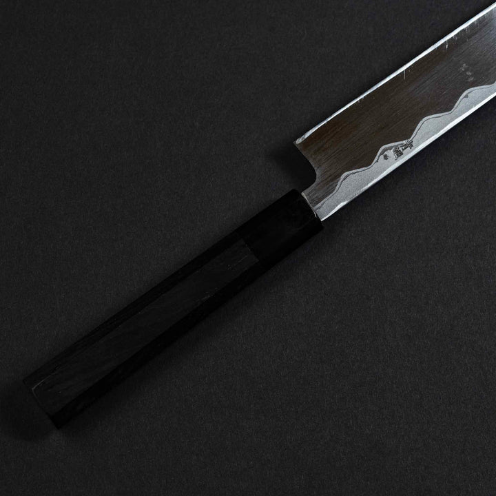 Sakai Uchihamono Aogami Super Custom Damascus Series Yanagiba 300mm handle_1