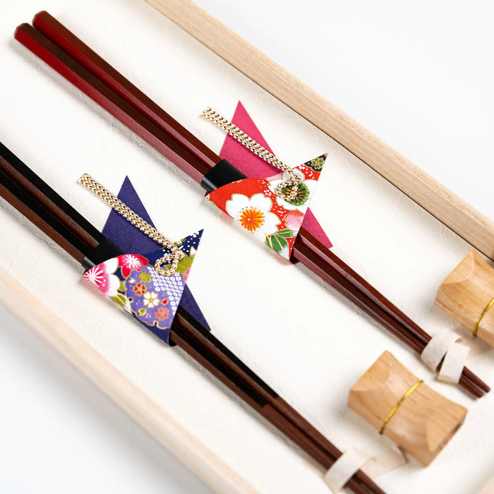 Wedding Gift Chopstick Set – 2 Pairs with Chopstick Rests