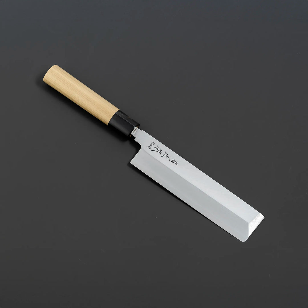 Masamoto KS Usuba 165mm Vegetable Knife crafted from White Steel No.2, ideal for precise vegetable cutting