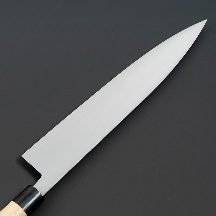 Masamoto KS Series Wa Gyuto White Steel No.2 Chef Knife Blade Back View