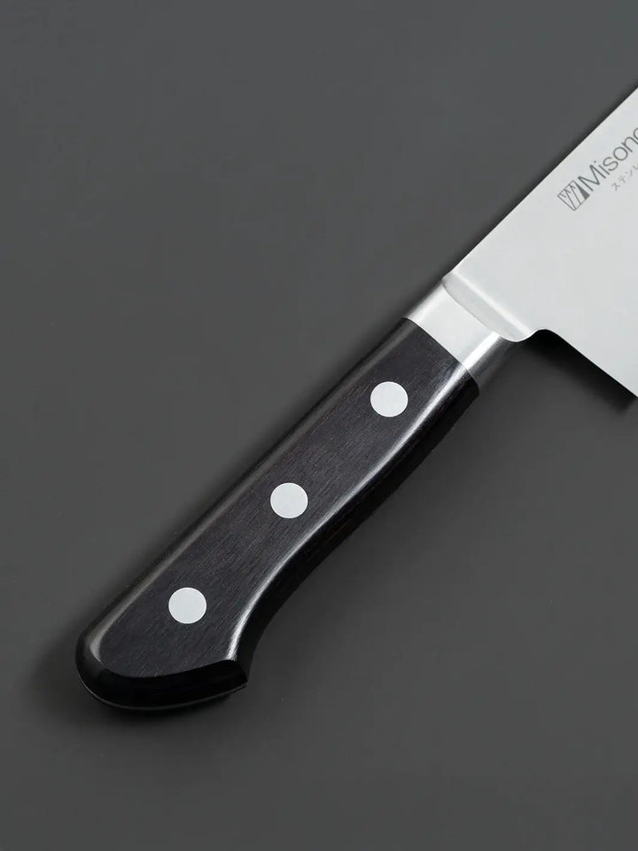 Misono Gyuto Handle, Front View, Ergonomic Design