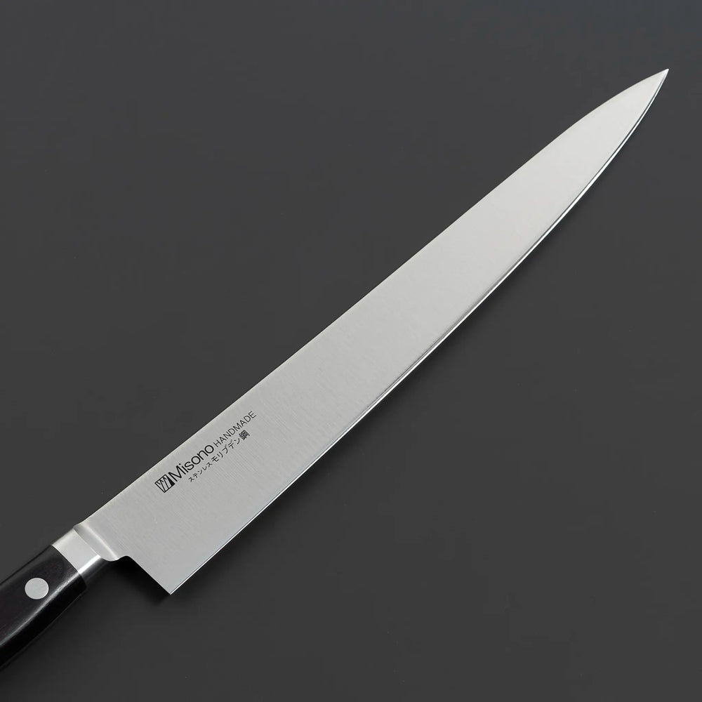 Misono Molybdenum Steel Sujihiki Knife designed for effortless slicing, perfect for fish and meats_2