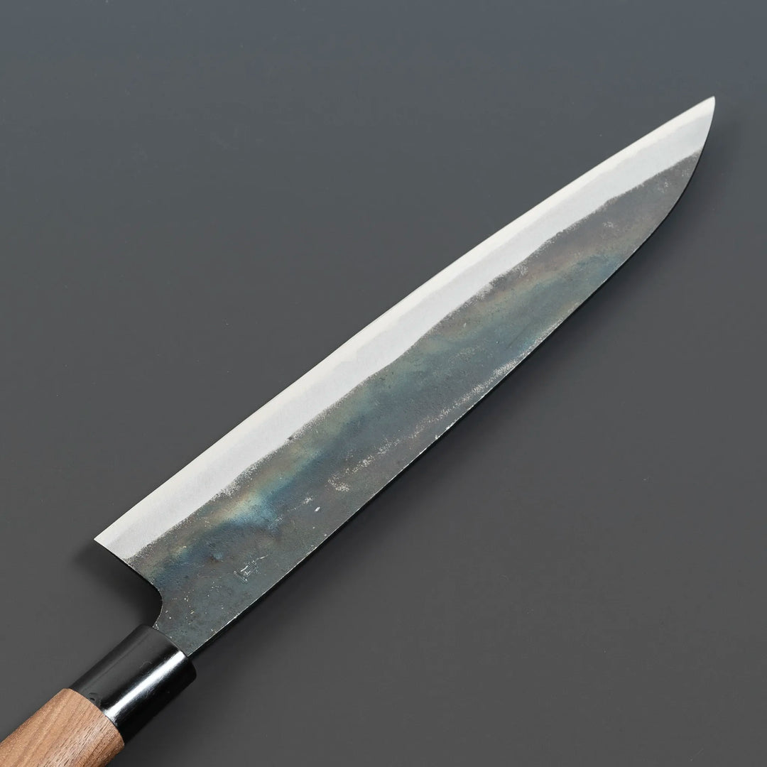 Motokane Blue Steel No.1 Gyuto Knife 240mm Blade Back View