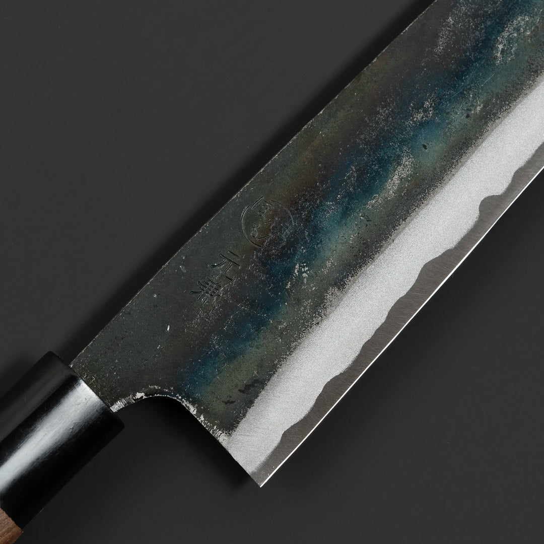 Motokane Blue Steel No.1 Gyuto Knife 240mm Blade Logo