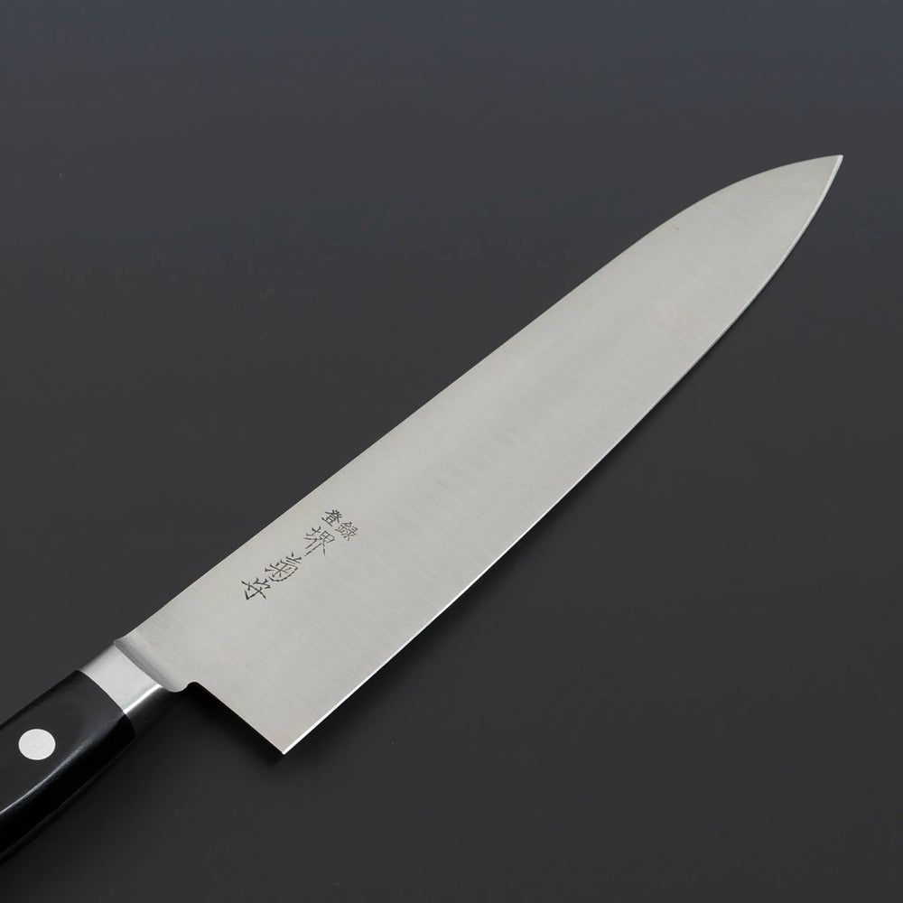 Sakai Kikumori Japanese Steel Gyuto Knife Blade Front View