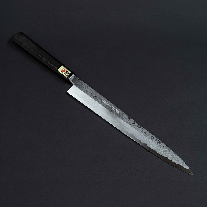 Sakai Uchihamono Aogami Super Custom Damascus Series Yanagiba 300mm