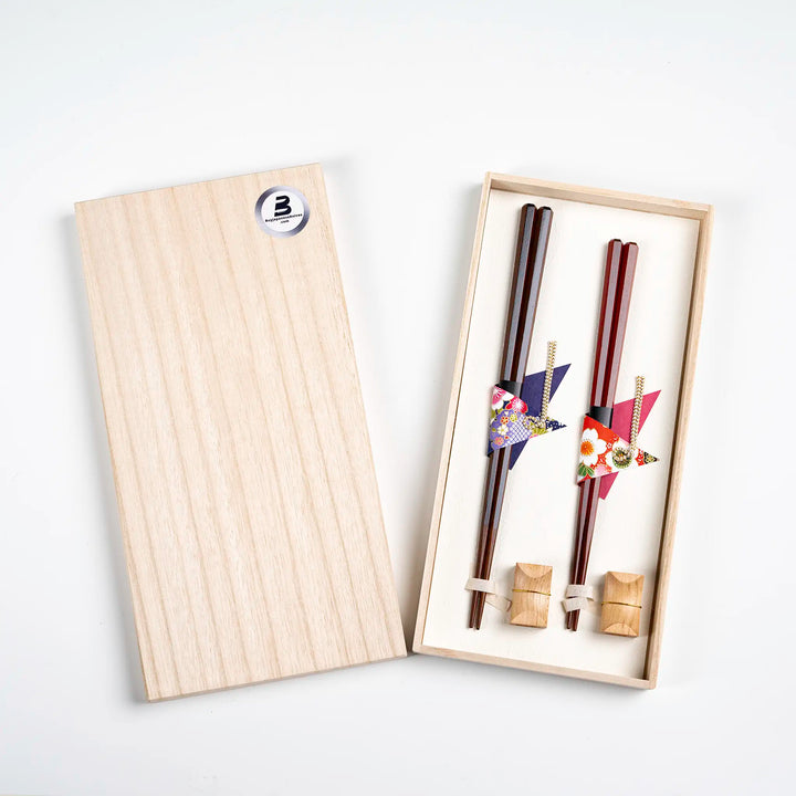 Wedding Gift Chopstick Set – 2 Pairs with Chopstick Rests